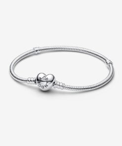 Moments Heart & Snake Chain Bracelet Sterling silver